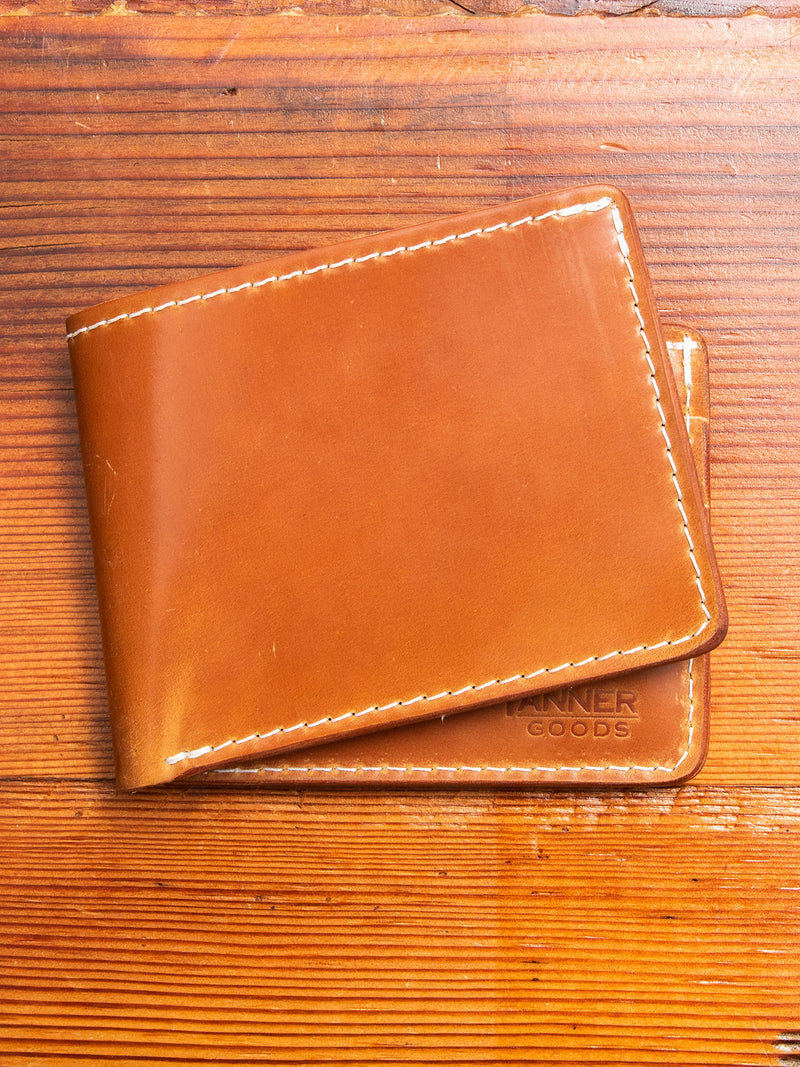 Cordovan Utility Bifold Wallet in Natural