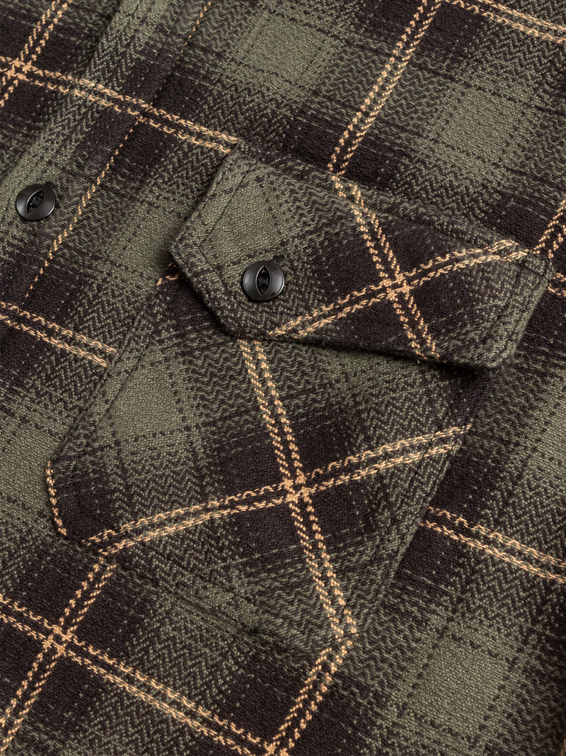 Crosscut Flannel in Pine Plaid