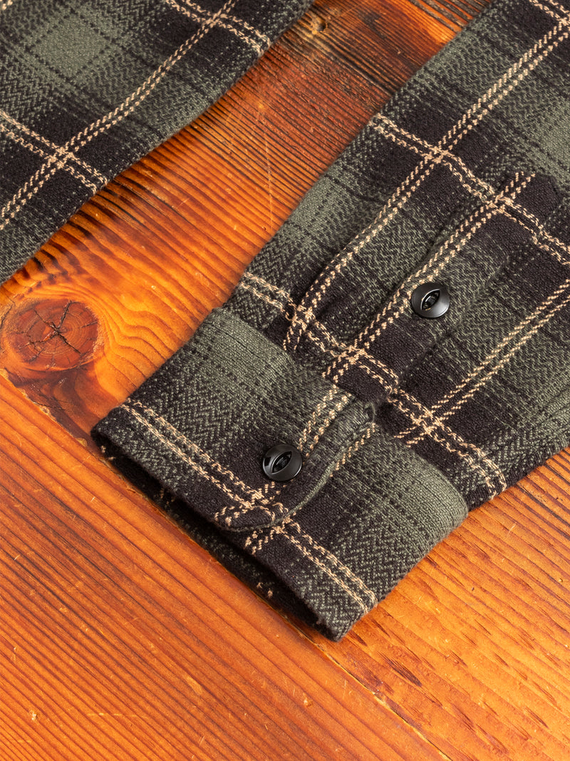 Crosscut Flannel in Pine Plaid