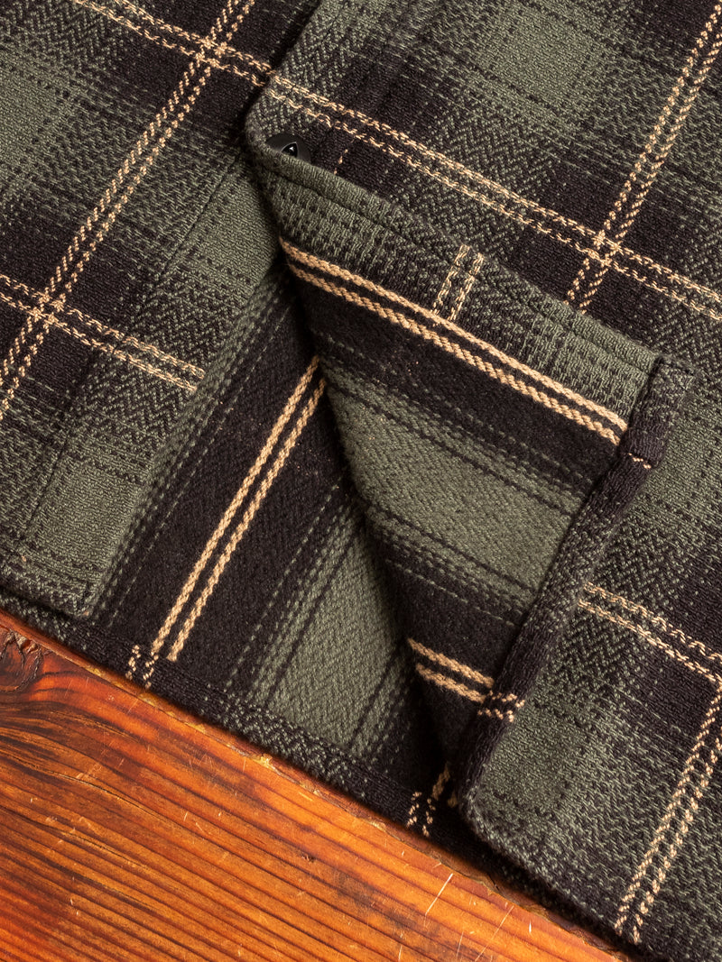 Crosscut Flannel in Pine Plaid