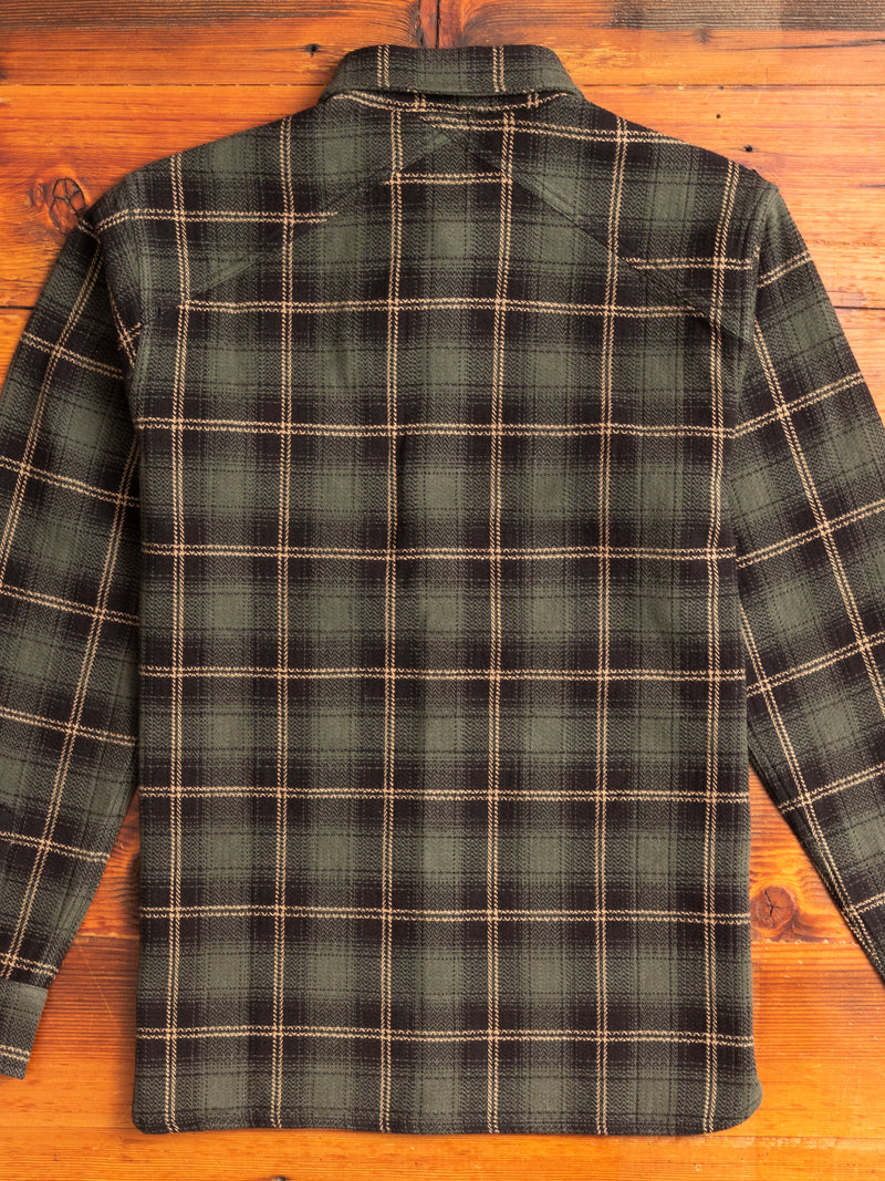 Crosscut Flannel in Pine Plaid