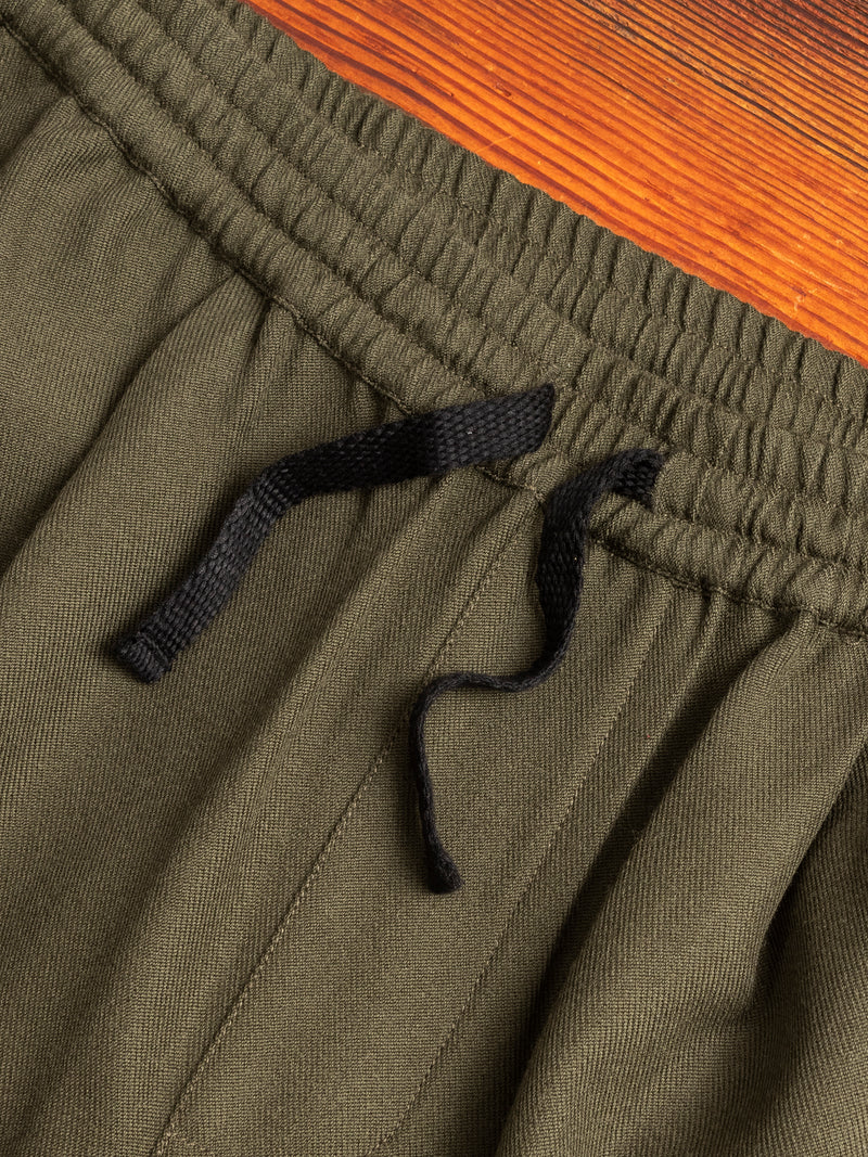 Drawstring Pant in Forest Wool Gabardine