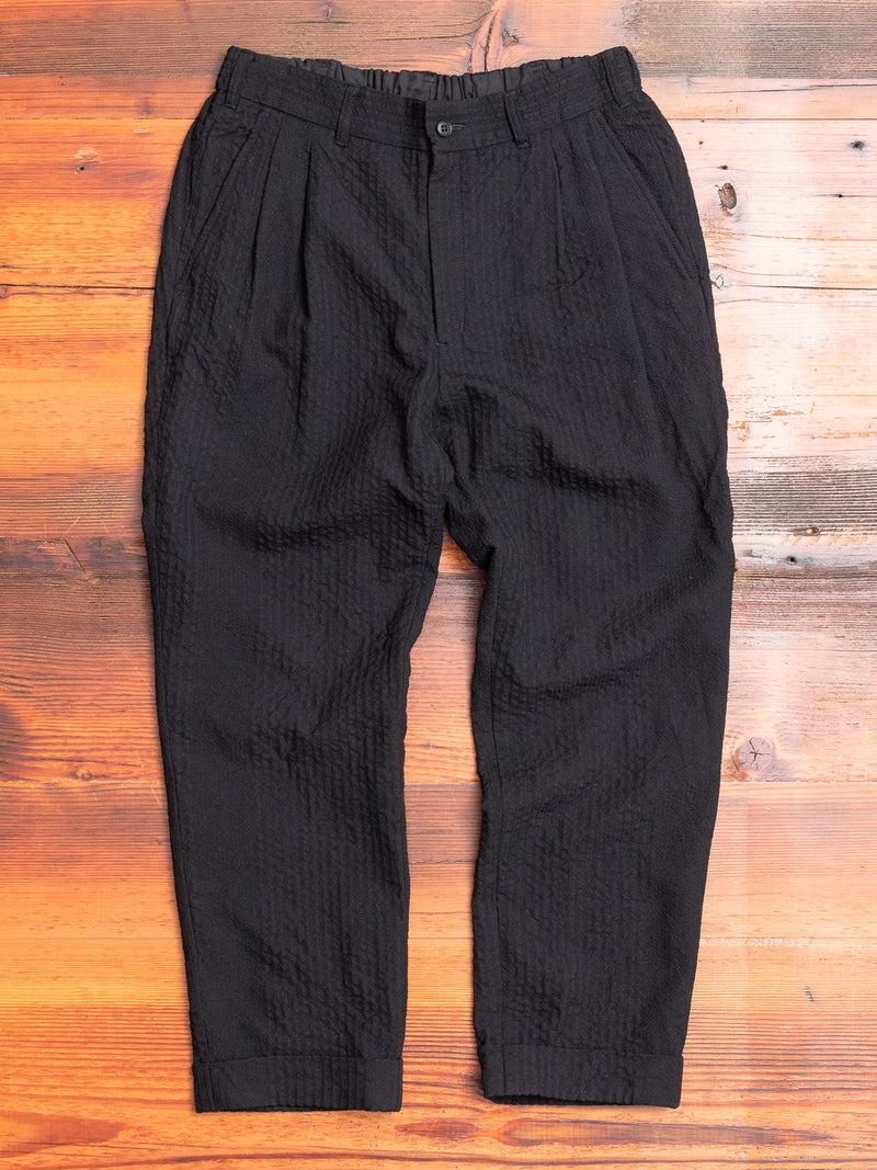 Two Tack Tapered Pants in Black