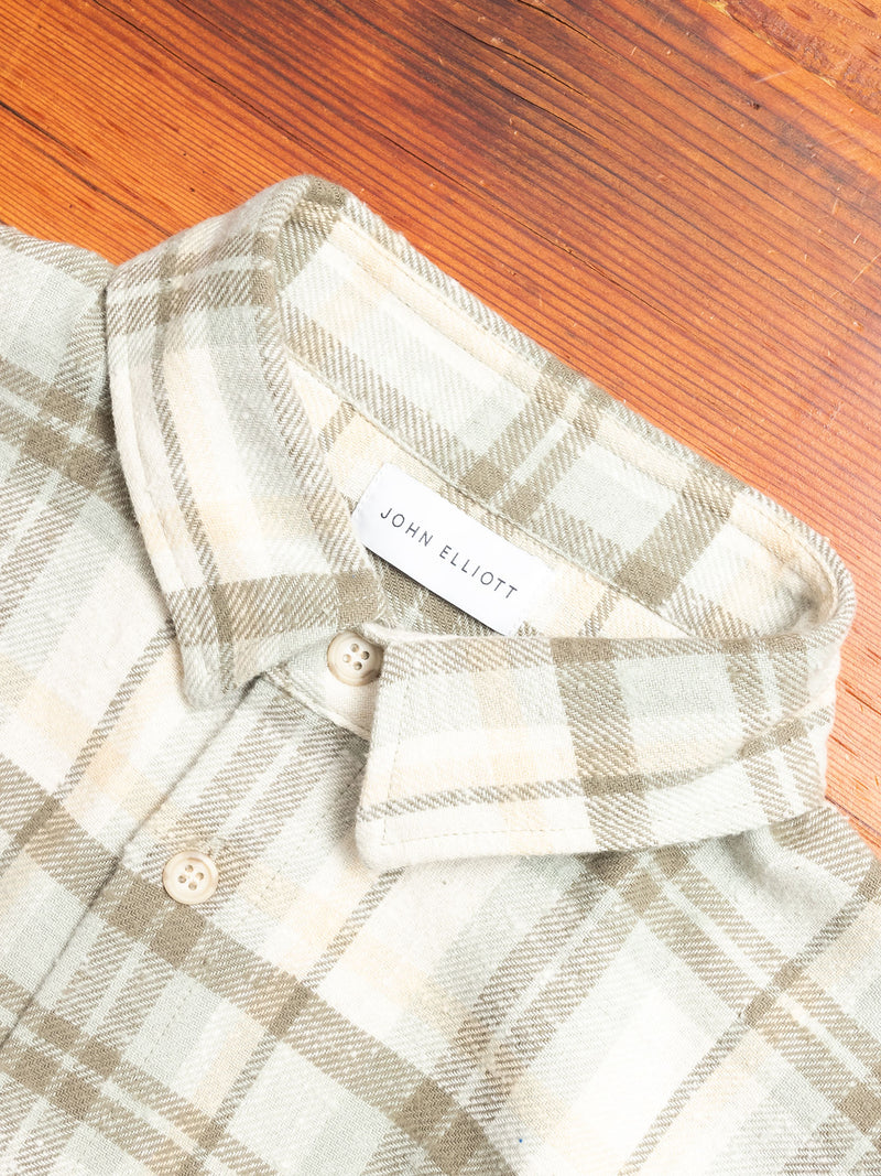 Sly Straight Hem Flannel in Lone Pine Check